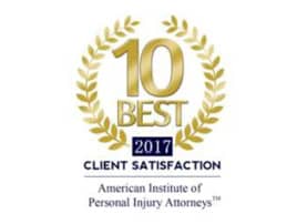 American Institute of Personal Injury Attorneys 10 Best of 2017 Badge