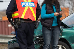 Woman in car accident