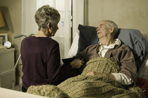 Elderly man and wife
