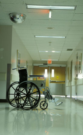 Empy hospital hallway