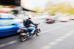 Man riding motorcycle