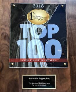 National Trial Lawyers Top 100 Award 2018