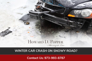 Car Crash on Winter Roads