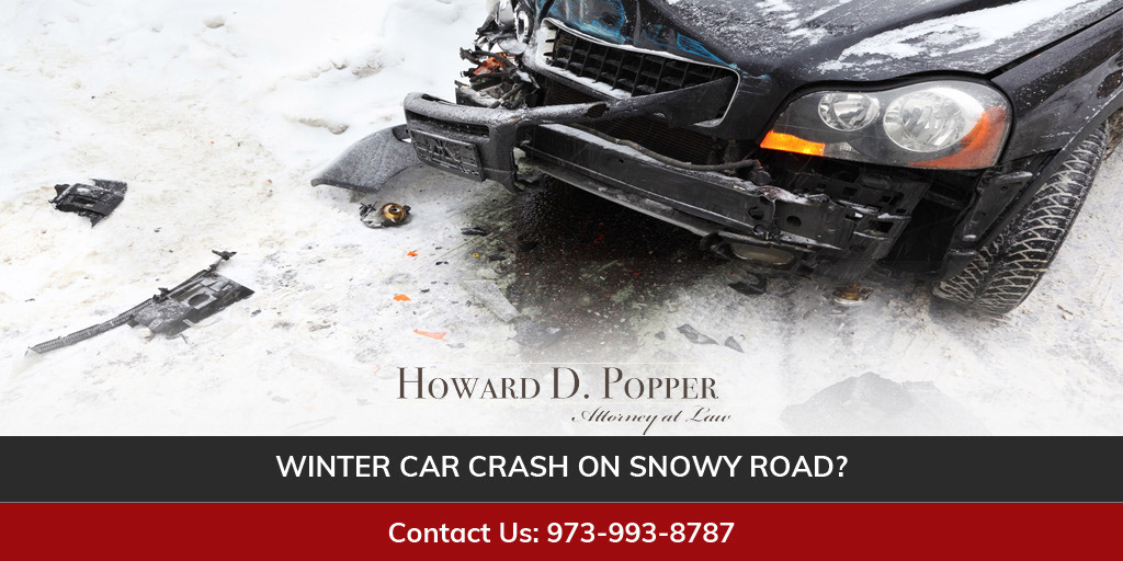 Car Crash on Winter Roads