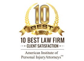 American Institute of Personal Injury Attorneys 10 Best of 2022 Badge