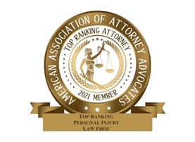 2021 Law Firm American Association of Attorney Advocates - Personal Injury Law