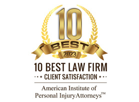 American Institute of Personal Injury Attorneys 10 Best of 2023 Badge